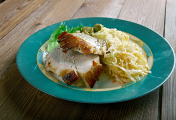 Roast pork with crackling