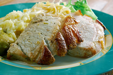 Roast pork with crackling