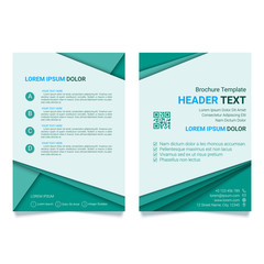 Creative brochure vector template. Modern poster, flyer business template in a material design style. Vector illustration