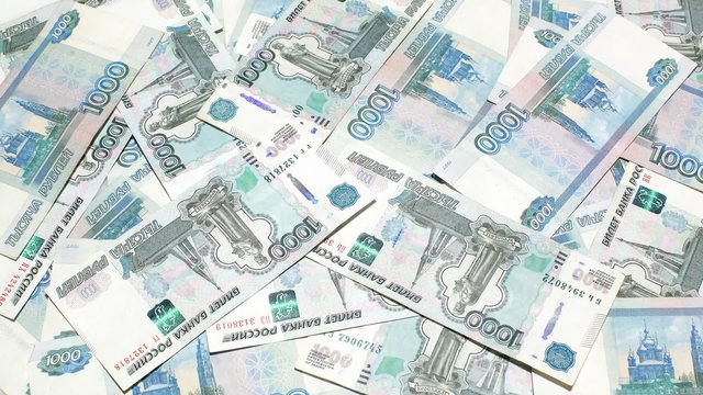 Counting of russian rubles