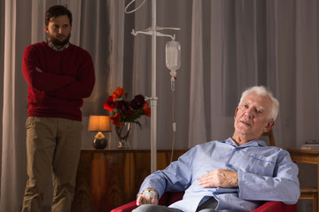 Father with Alzheimer's disease