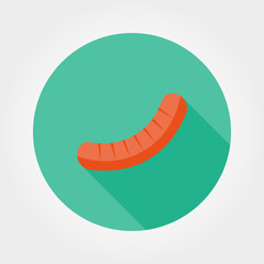 Sausage icon. Flat.