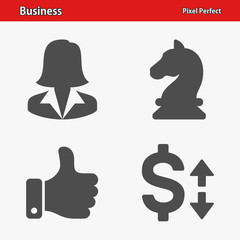 Business Icons. Professional, pixel perfect icons optimized for both large and small resolutions. EPS 8 format.