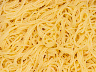 Texture of cooked spaghetti. Pasta background. Photo texture. 