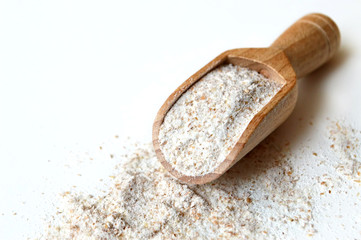 Rye flour in scoop