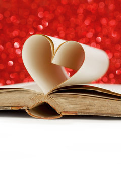 Pages in heart shape
