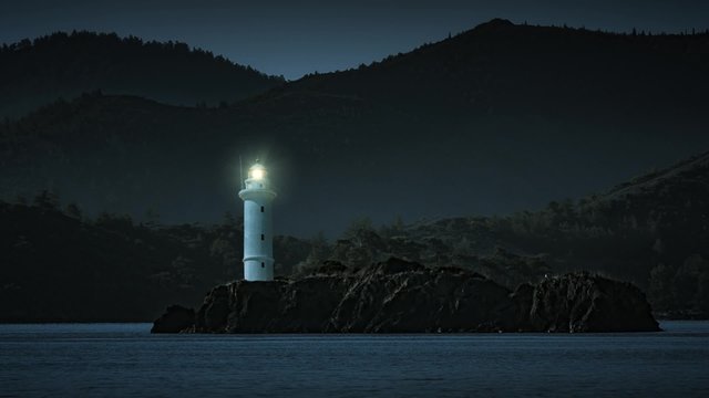 Lighthouse at night