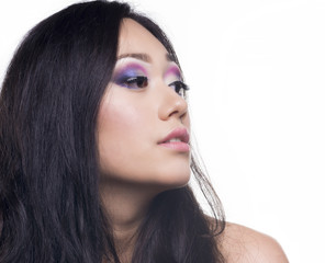 Fototapeta premium Beautifull model with long black hair