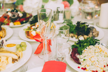Table set for wedding or event party