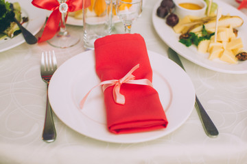 Table set for wedding or event party