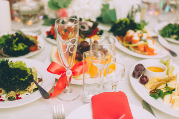 Table set for wedding or event party