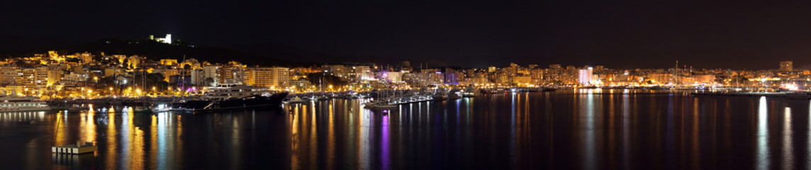 Fototapeta na wymiar Cannes, France in the night