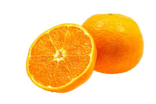 orange fruit on white Background
