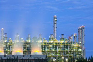 Cooling tower or chiller in power plant, gas fired power station. Industrial building for heat...