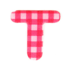 English colorful letters isolated on white background, letter T