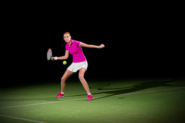 Young woman tennis player