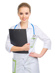 Young doctor isolated
