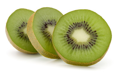 Fototapeta premium sliced Kiwi fruit isolated on white background cutout