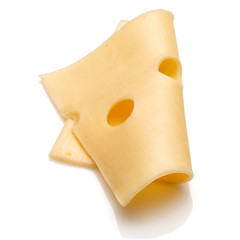 cheese slice isolated on white background cutout