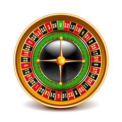 Roulette top view isolated on white vector