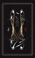 Tarot cards - back design. Lilith, Selena