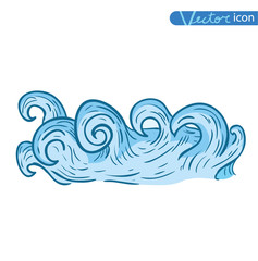 Ocean or sea waves. vector illustration.