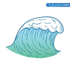 Ocean or sea waves. vector illustration.
