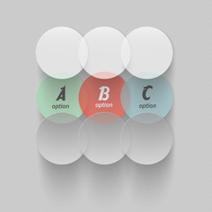 modern design infographic, business circles with the data
