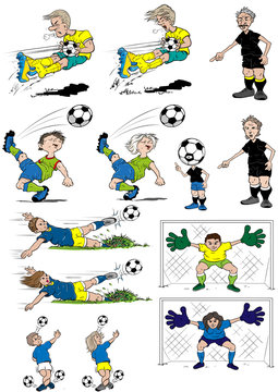 Roliga fotbolls spelare