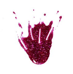 Red lip gloss isolated on white 