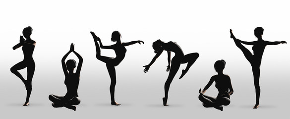 Silhouette Donna Fitness Yoga Buy This Stock Illustration And Explore Similar Illustrations At Adobe Stock Adobe Stock