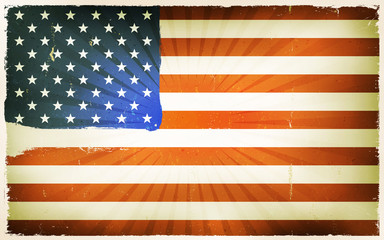 Vintage American Flag Poster Background