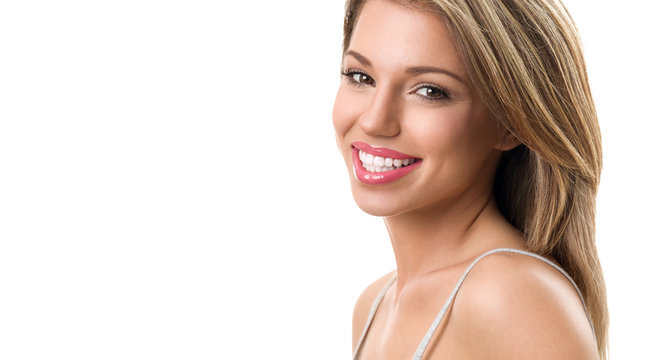 Beautiful woman with healthy teeth