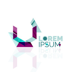 Logo, abstract geometric business icon