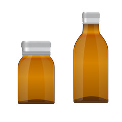 Medical Glass Brown Bottle 