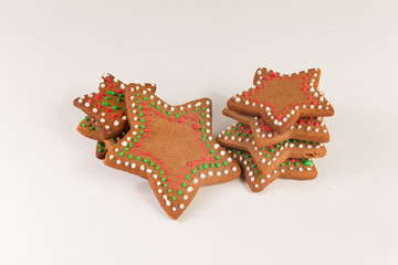 Handmade decorated ginger cookies