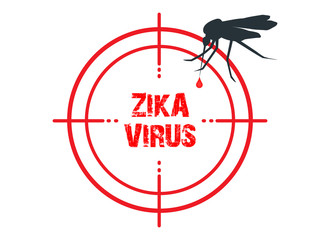 Target on Zika Virus Mosquito sucking blood - 102019850