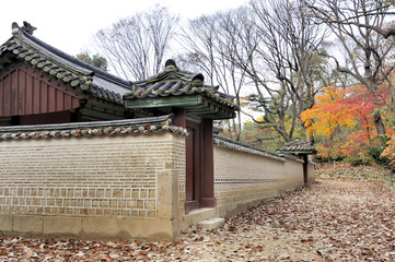 Brick wall at the Jongmyo Royal Shrine