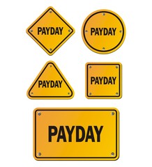 payday yellow signs sets
