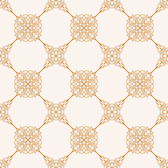 Seamless gold baroque background in vintage style