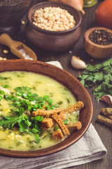 Pea soup rustic style