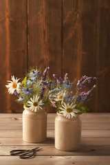 Ceramic Pots Filled With Flowers