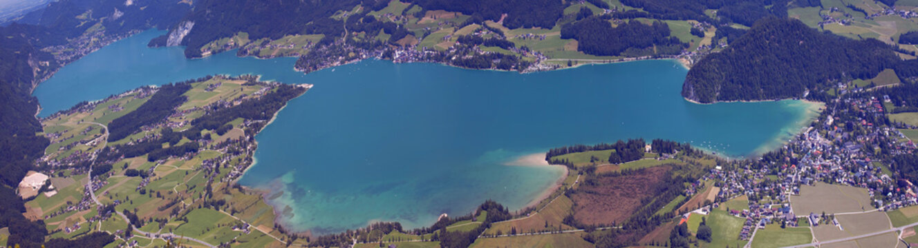 Luftaufnahme vom Wolfgangsee