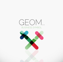 Logo, linear abstract geometric icon
