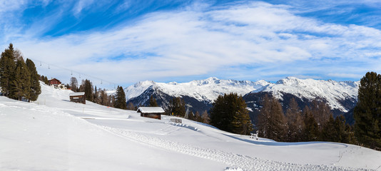 Winter view from Schatzalp above Davos