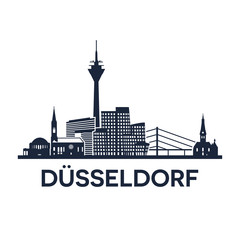 Duesseldorf Skyline Emblem