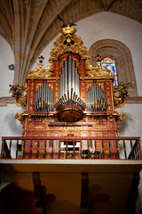 Pipe organ of Santiago church in Trujillo, province of Caceres, Spain