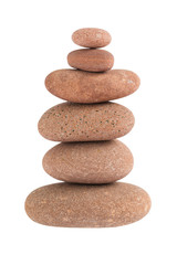 Fototapeta na wymiar Zen stones balance. Isolated over white background 
