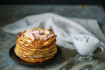 Staple of yeast pancakes, traditional for Russian pancake week