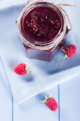 Raspberry jam, top view